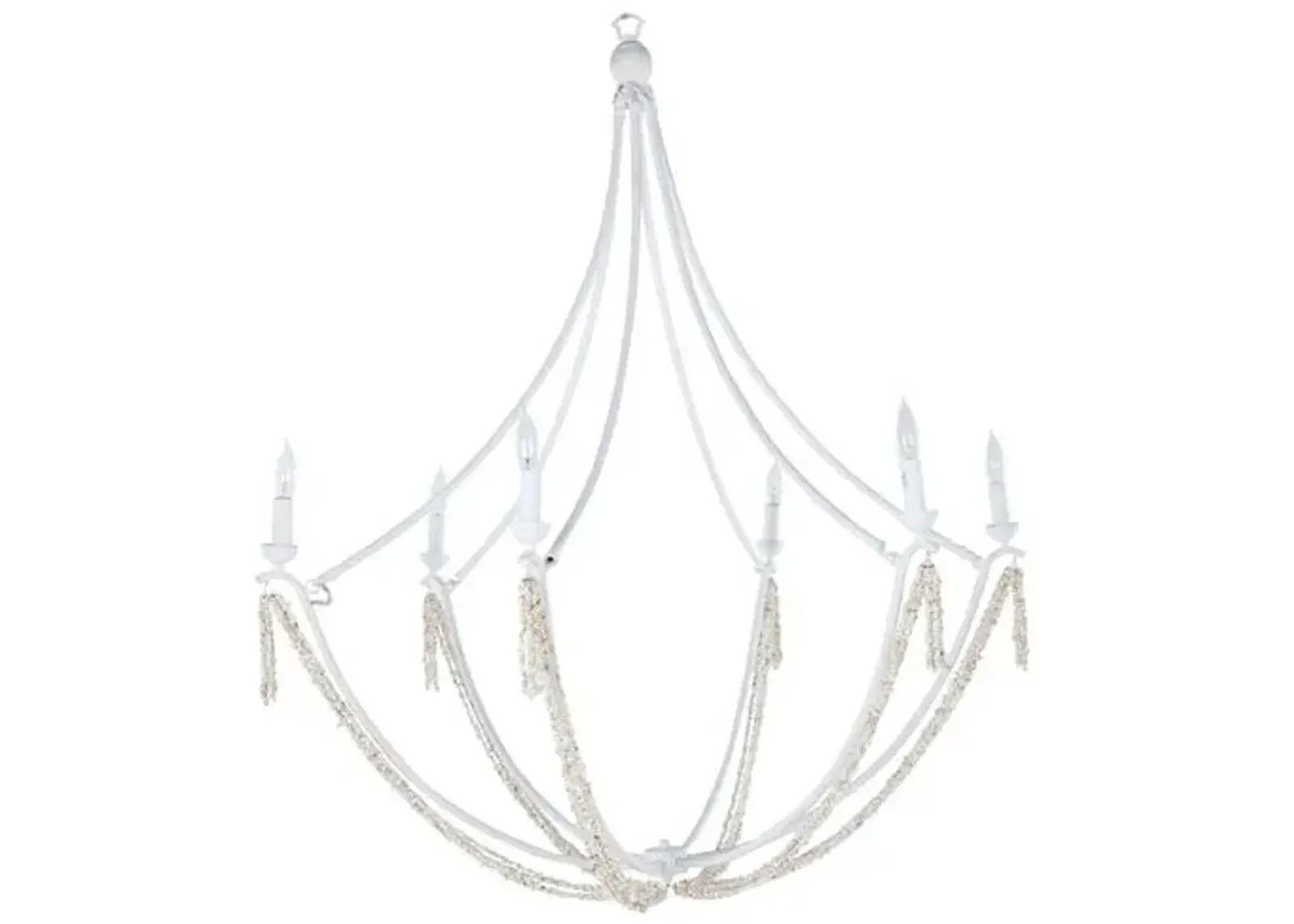 Nakita Beaded Chandelier - Plaster White - Gabby