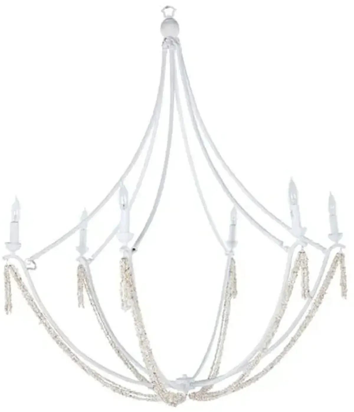 Nakita Beaded Chandelier - Plaster White - Gabby