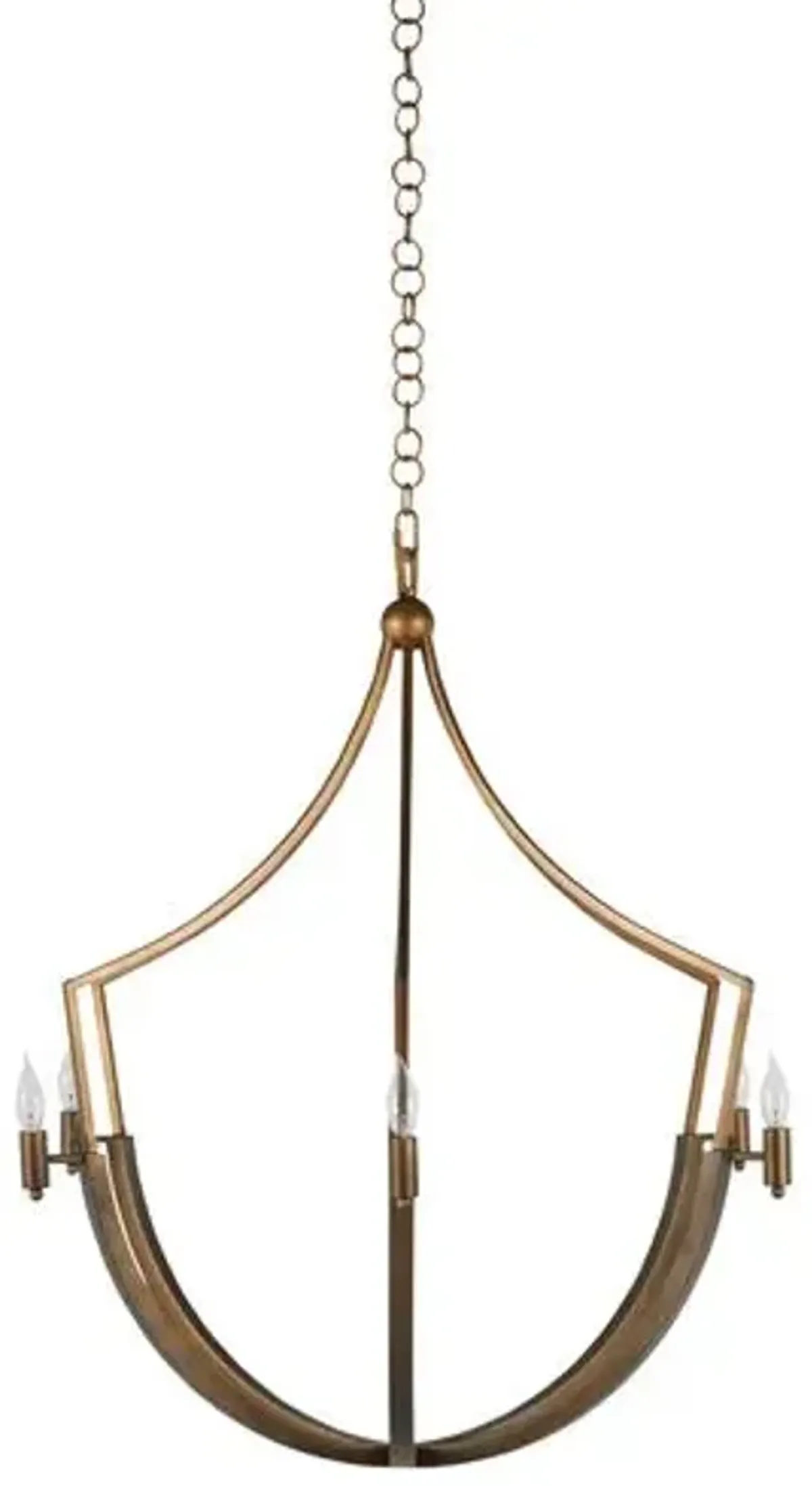 Skei Chandelier - Aged Brass - Gabby