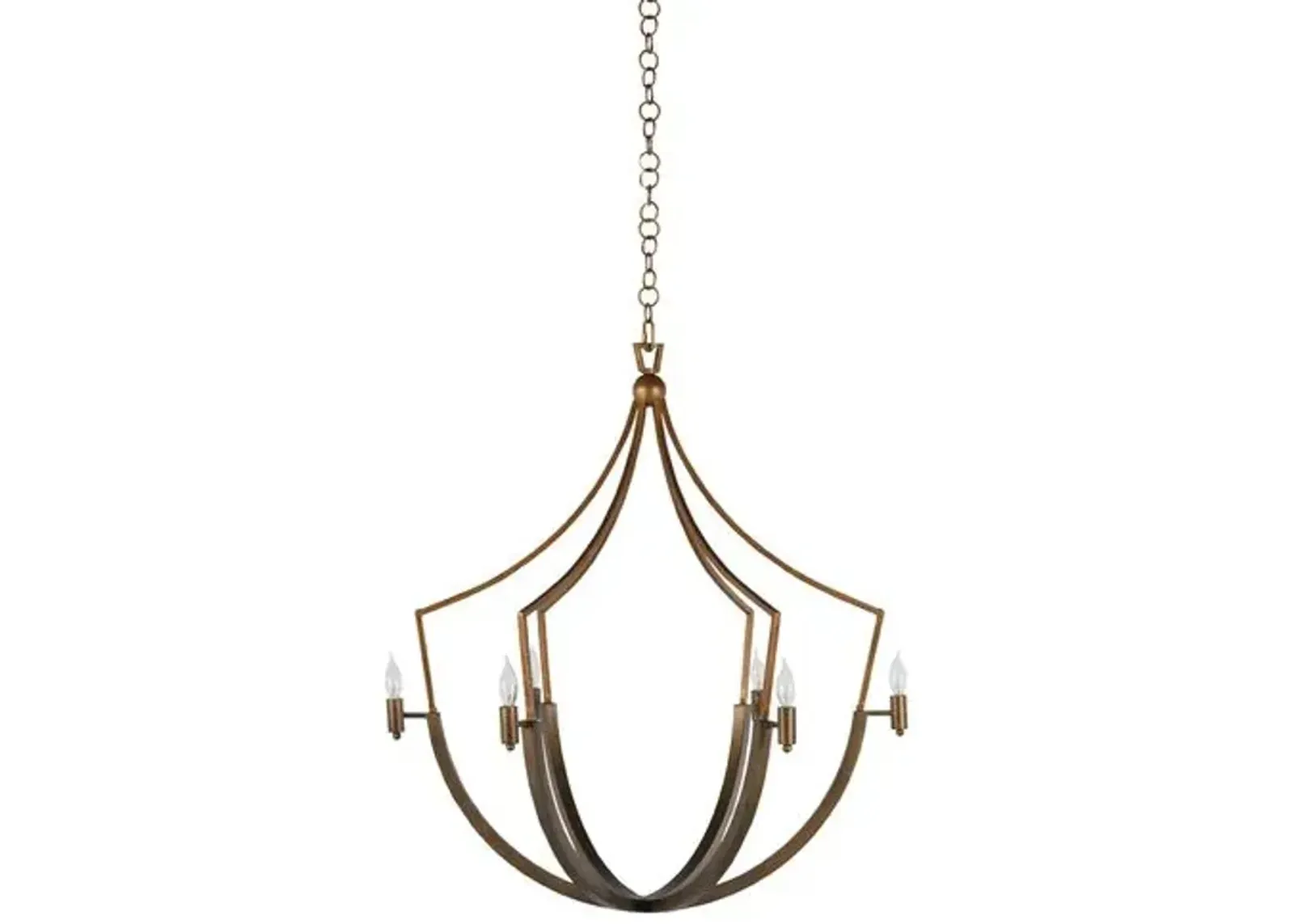 Skei Chandelier - Aged Brass - Gabby