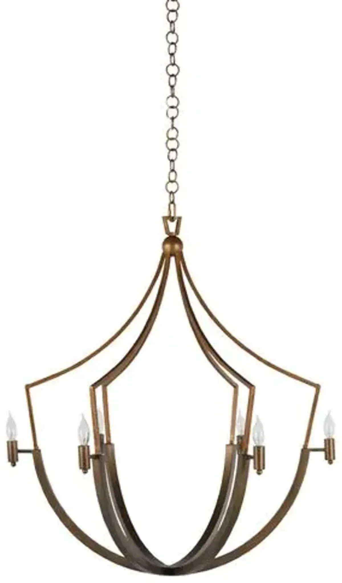 Skei Chandelier - Aged Brass - Gabby