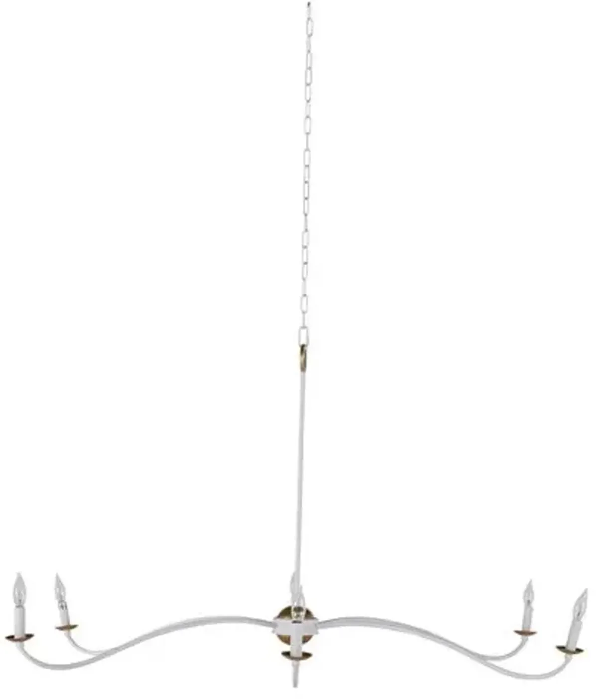 Irvine Chandelier - Plaster White/Vintage Gold - Gabby