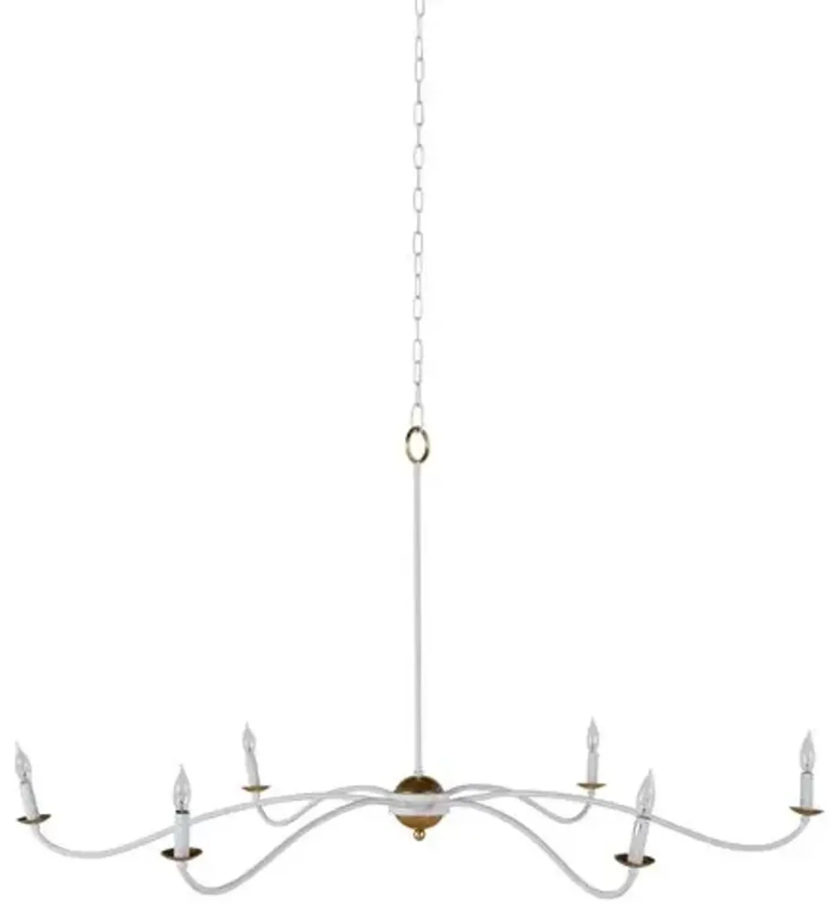 Irvine Chandelier - Plaster White/Vintage Gold - Gabby