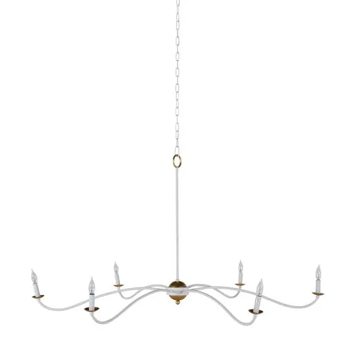 Irvine Chandelier - Plaster White/Vintage Gold - Gabby