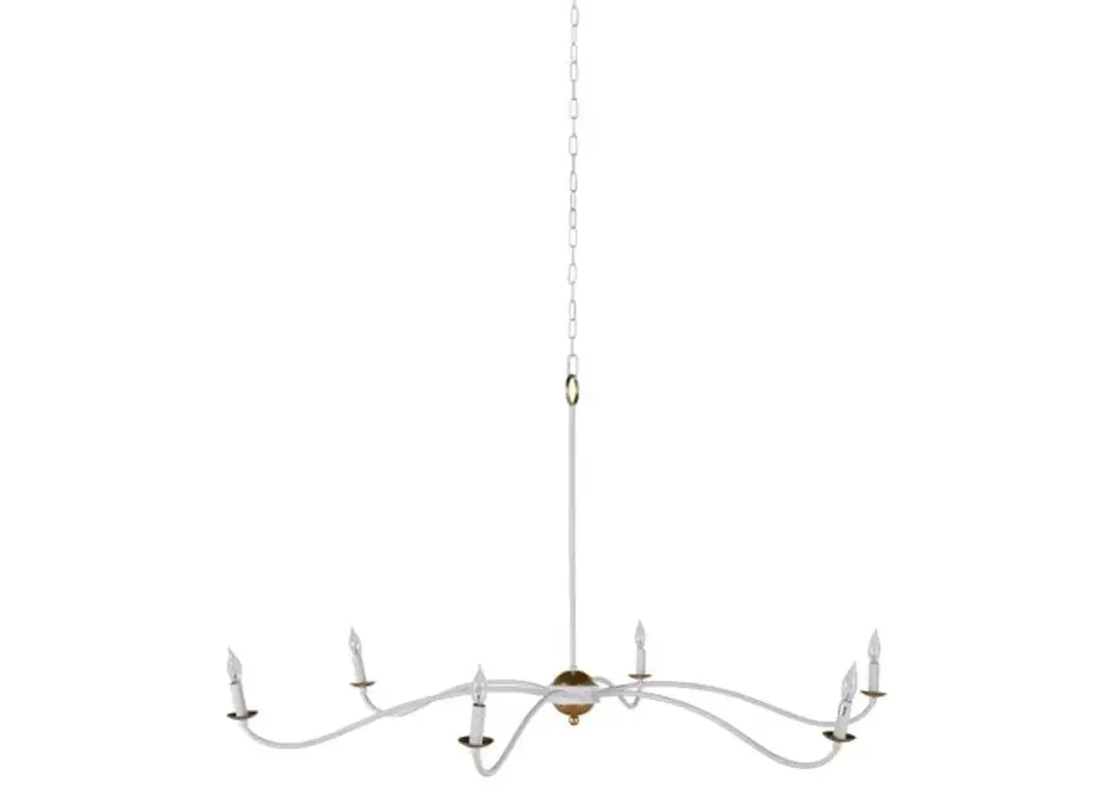 Irvine Chandelier - Plaster White/Vintage Gold - Gabby