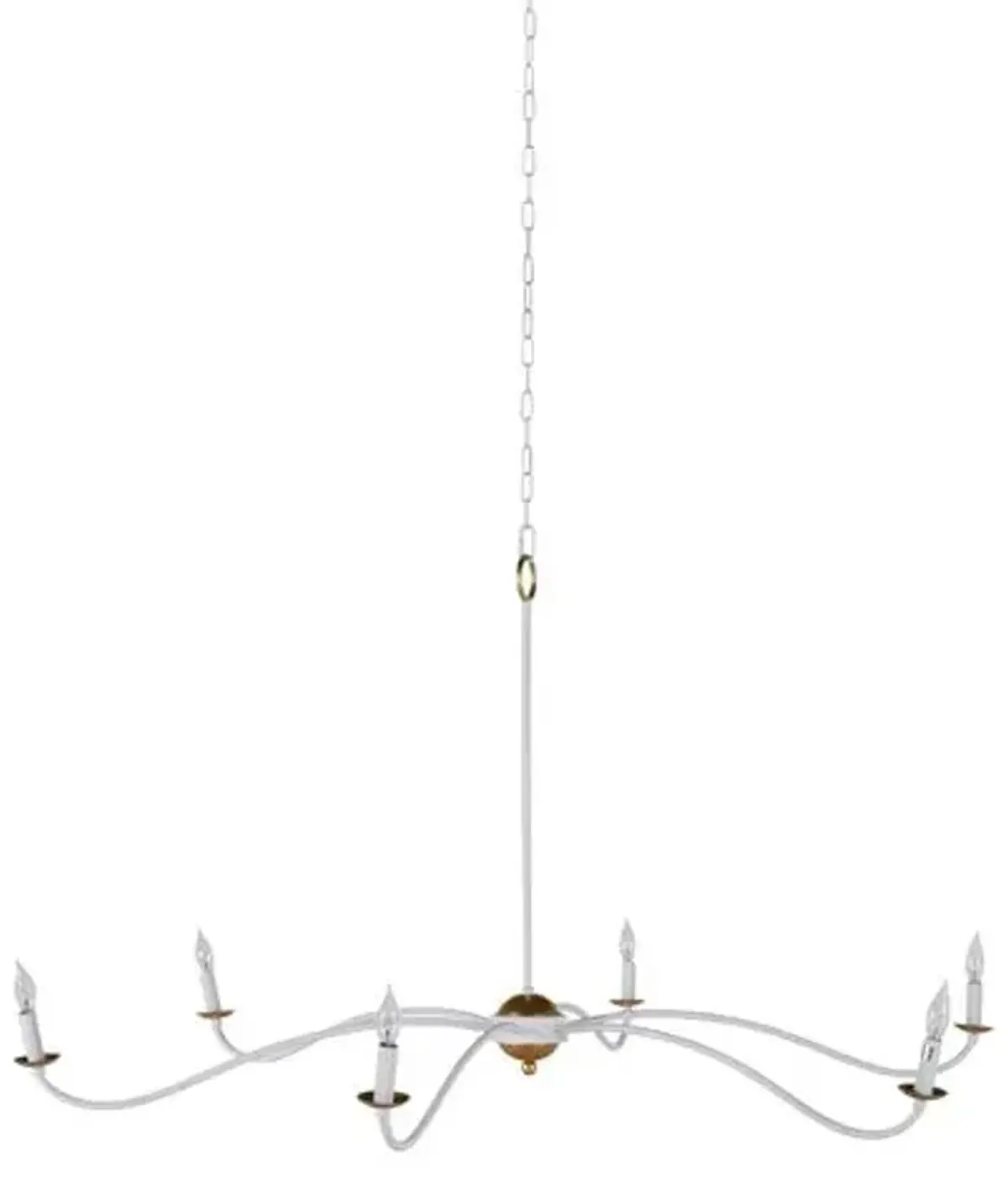 Irvine Chandelier - Plaster White/Vintage Gold - Gabby