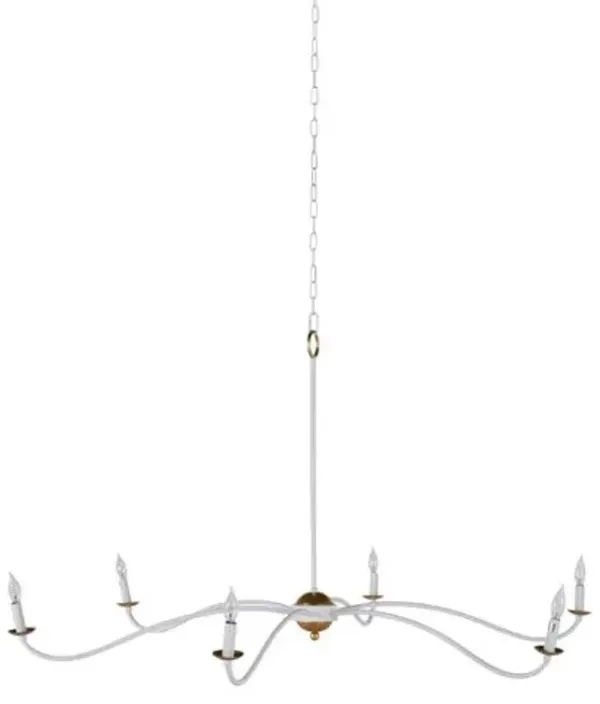 Irvine Chandelier - Plaster White/Vintage Gold - Gabby