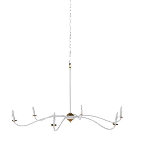 Irvine Chandelier - Plaster White/Vintage Gold - Gabby