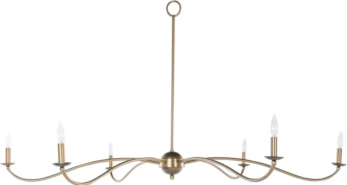 Irvine Chandelier - Rubbed Bronze/Antique Brass - Gabby - Gold