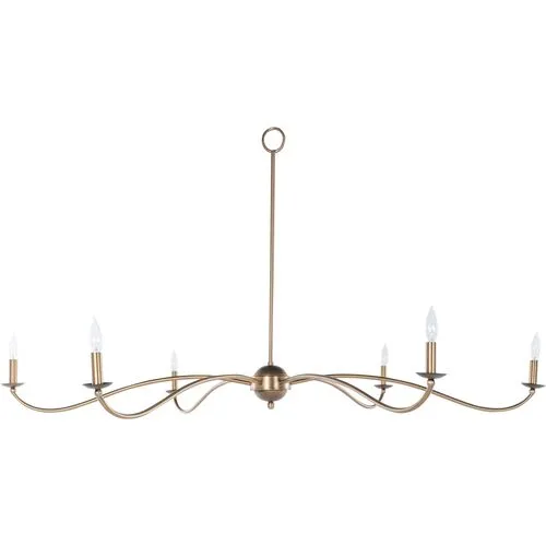 Irvine Chandelier - Rubbed Bronze/Antique Brass - Gabby - Gold