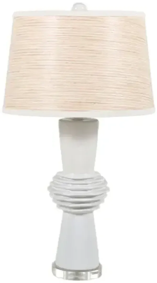 Adelaide Table Lamp - Glossy White - Gabby