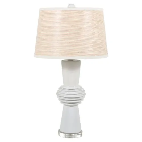 Adelaide Table Lamp - Glossy White - Gabby