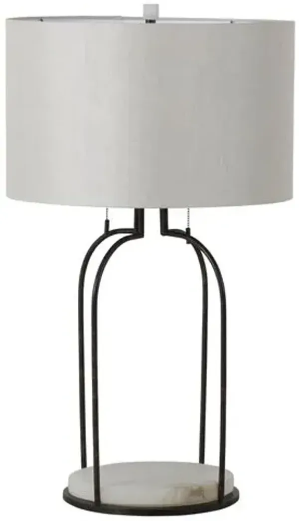 Joan Alabaster Table Lamp - Antique Bronze - Gabby