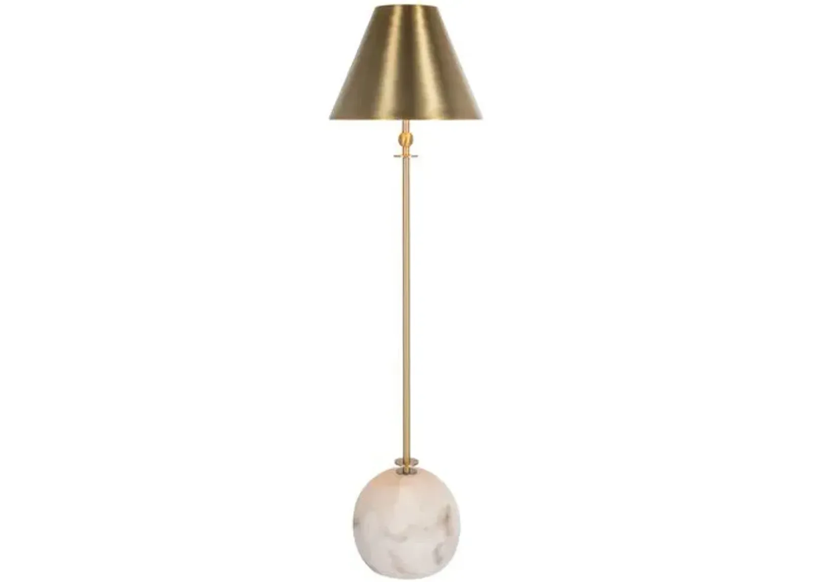 Vivianna Alabaster Buffet Lamp - Antique Brass - Gabby