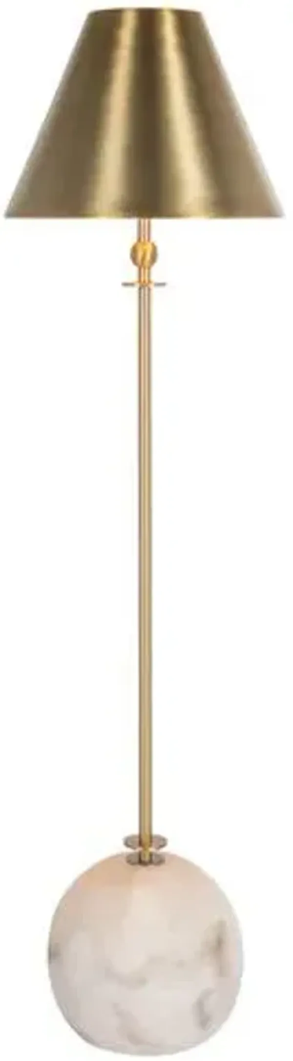 Vivianna Alabaster Buffet Lamp - Antique Brass - Gabby