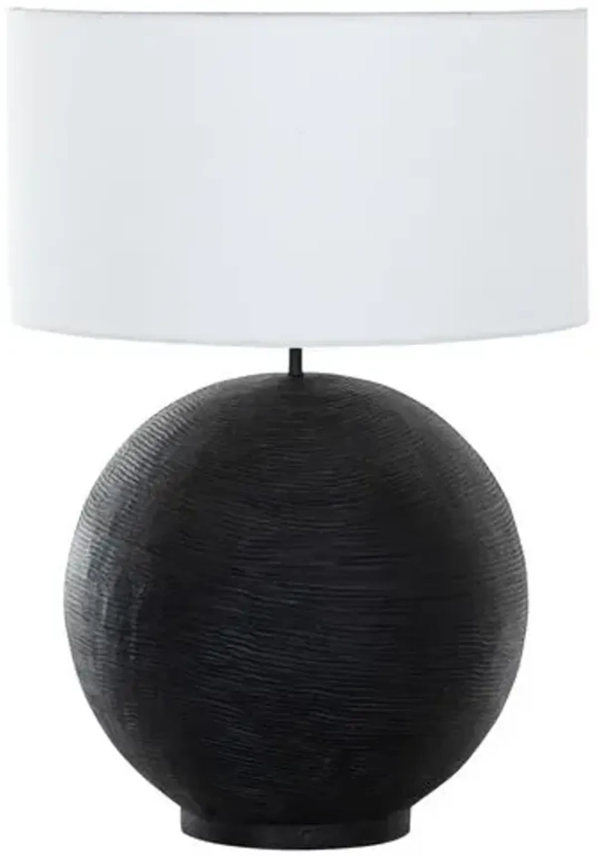 Orion Large Demilune Table Lamp - Plaster Black - Gabby