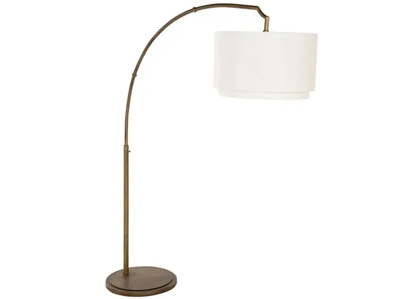 Caesar Arched Floor Lamp - Brushed Brass - Gabby - Handcrafted