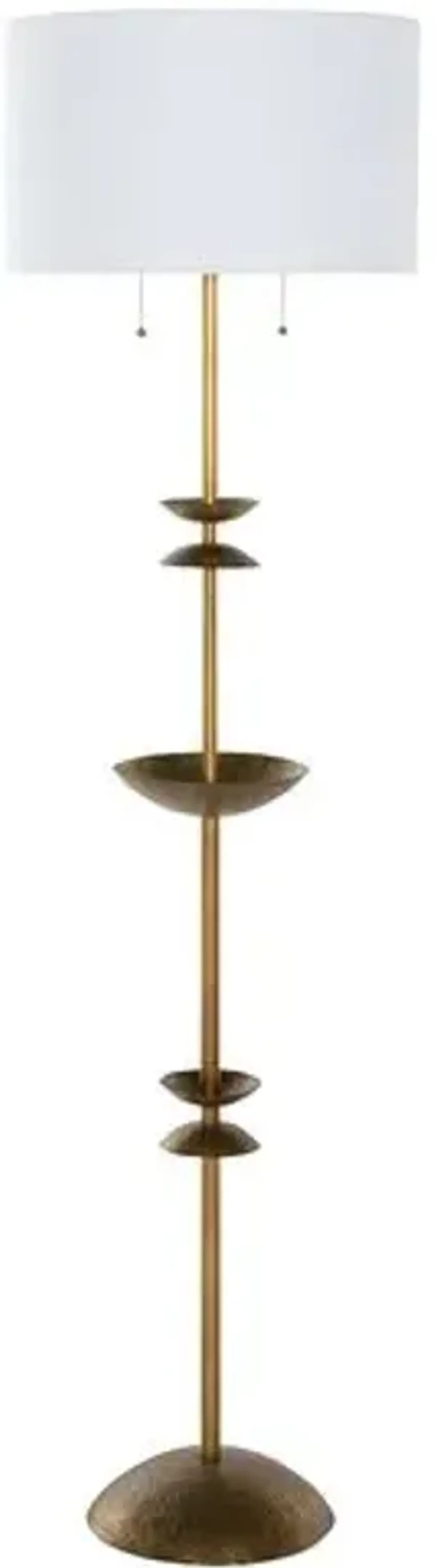 Fari Floor Lamp - Textured Brass - Gabby - Handcrafted