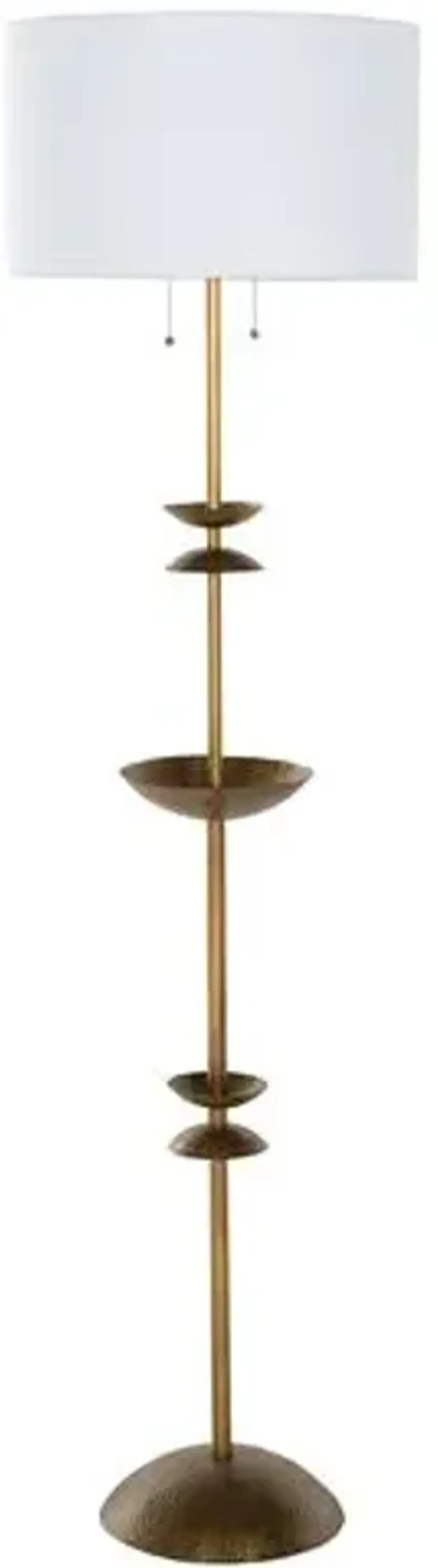 Fari Floor Lamp - Textured Brass - Gabby - Handcrafted