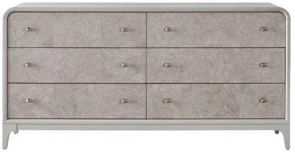 Tranquility Immersion 6-Drawer Burl Dresser, Gray Moonstone