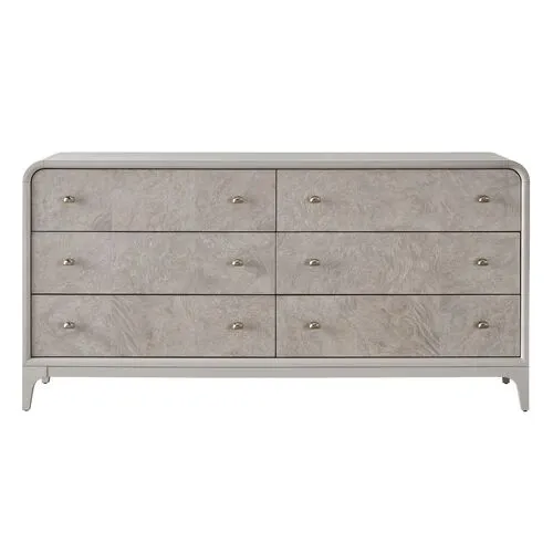 Tranquility Immersion 6-Drawer Burl Dresser - Gray Moonstone - Miranda Kerr Home