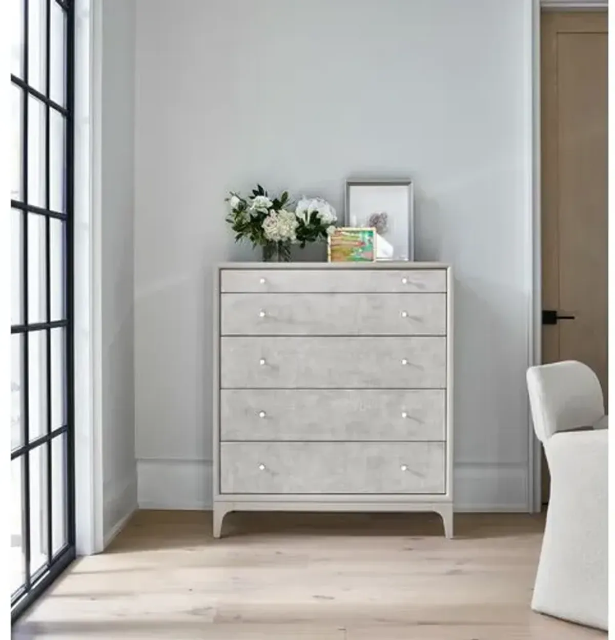 Tranquiity 5-Drawer Chest - Gray Moonstone - Miranda Kerr Home