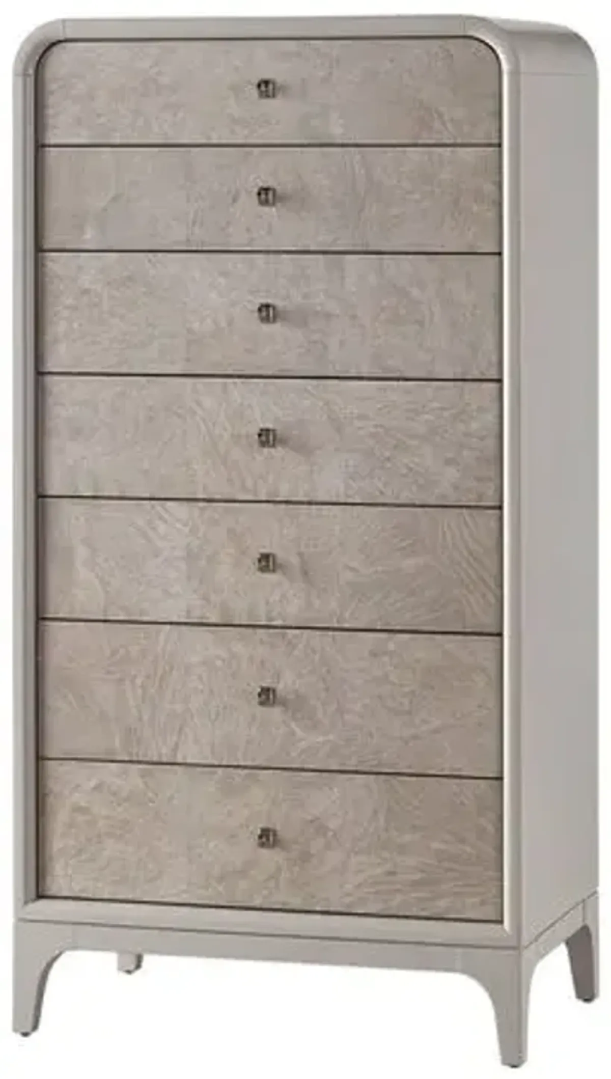 Tranquility Immersion 7-Drawer Burl Tall Chest - Gray Moonstone - Miranda Kerr Home