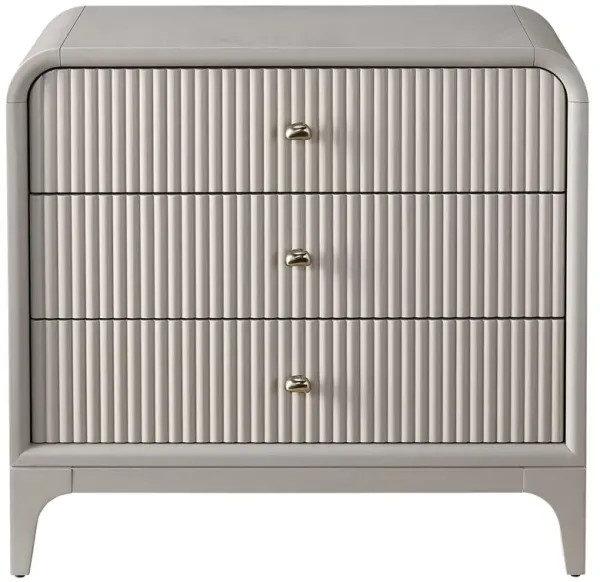 Tranquility Elevation 3-Drawer Nightstand, Gray Moonstone