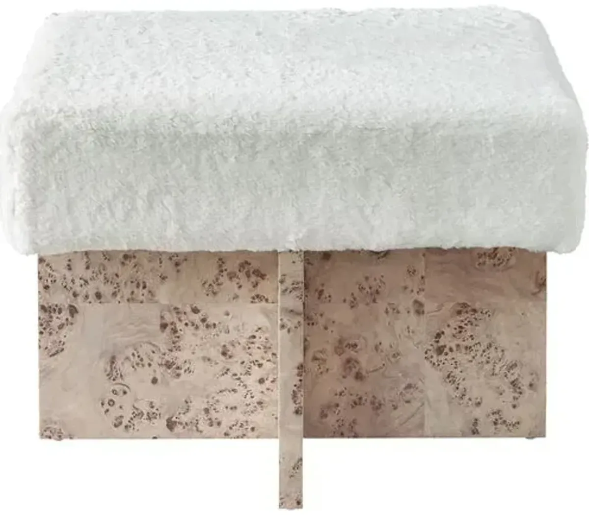 Tranquility Riviera Bunching Bench - Mappa Burl/Bunny Cream - Miranda Kerr Home - Ivory