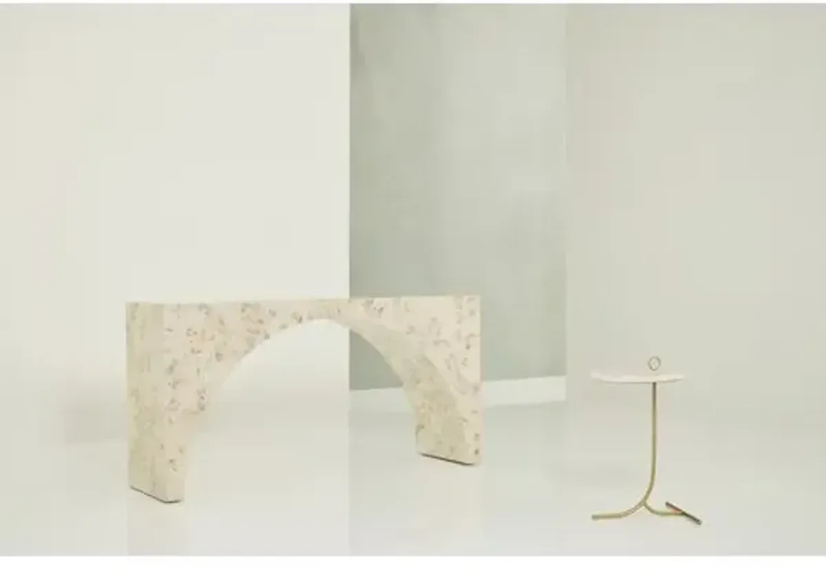 Tranquility Arc Console Table - Mappa Burl - Miranda Kerr Home - Ivory