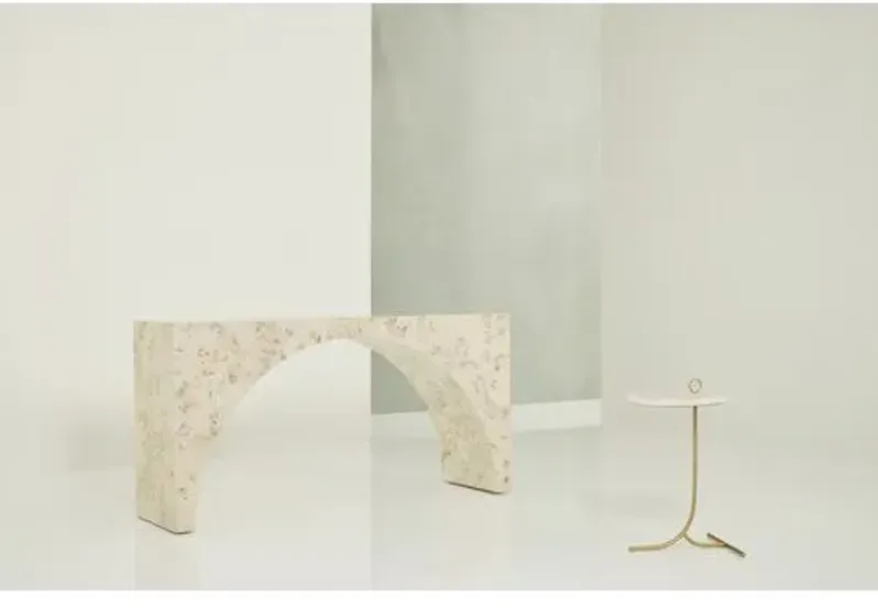 Tranquility Arc Console Table - Mappa Burl - Miranda Kerr Home - Ivory