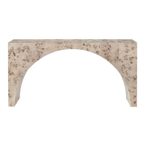 Tranquility Arc Console Table - Mappa Burl - Miranda Kerr Home - Ivory