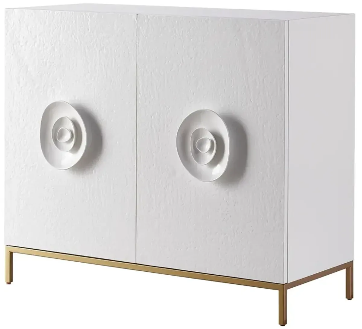 Tranquility Fleur 2-Door  Hall  Chest, Glacier