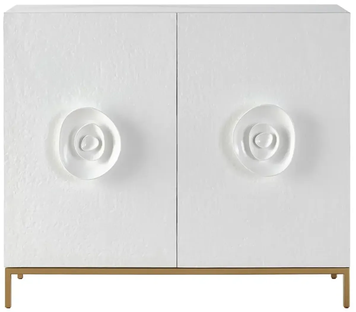 Tranquility Fleur 2-Door  Hall  Chest, Glacier