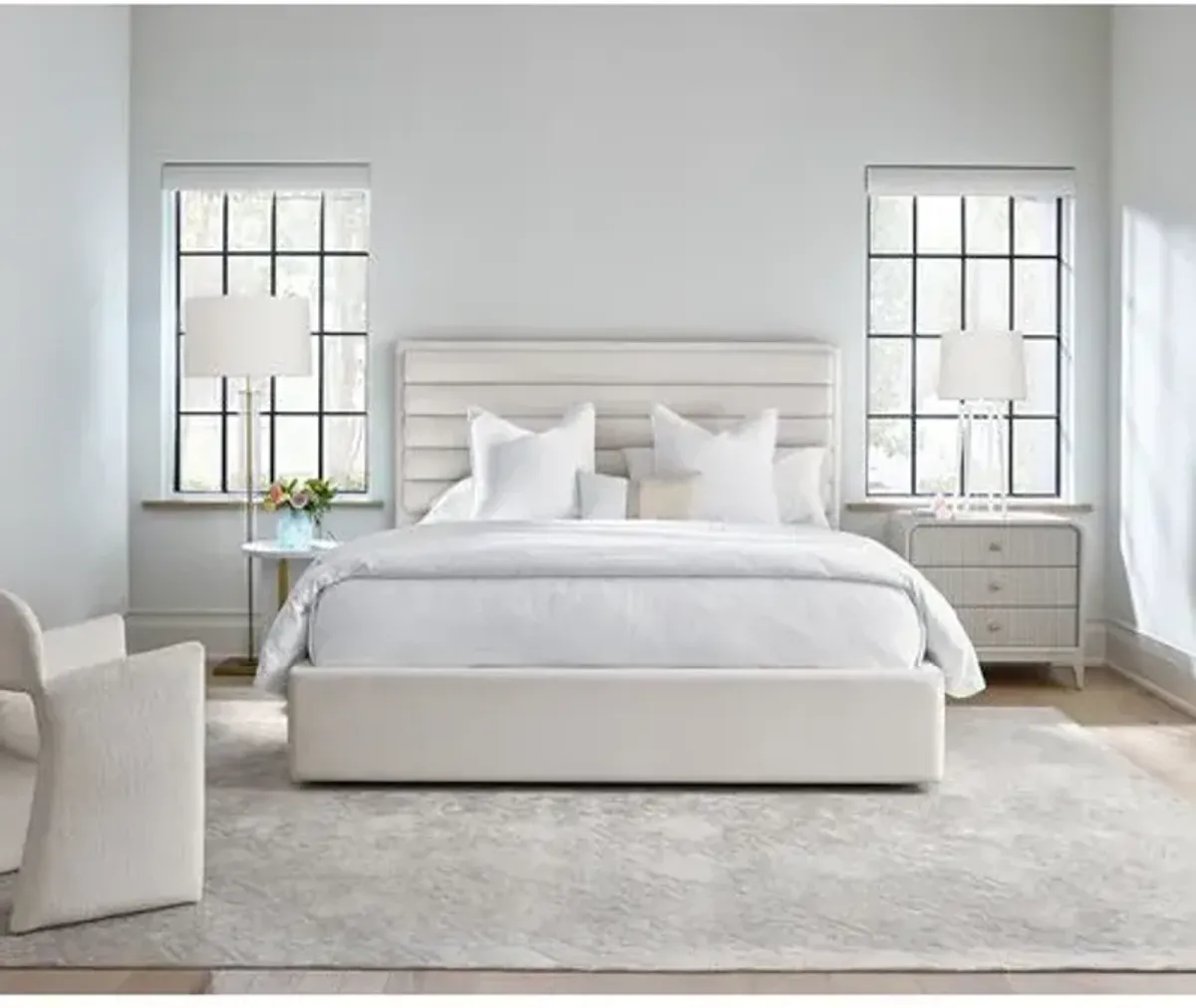 Tranquility Upholstered Bed - Cottony Ivory - Miranda Kerr Home