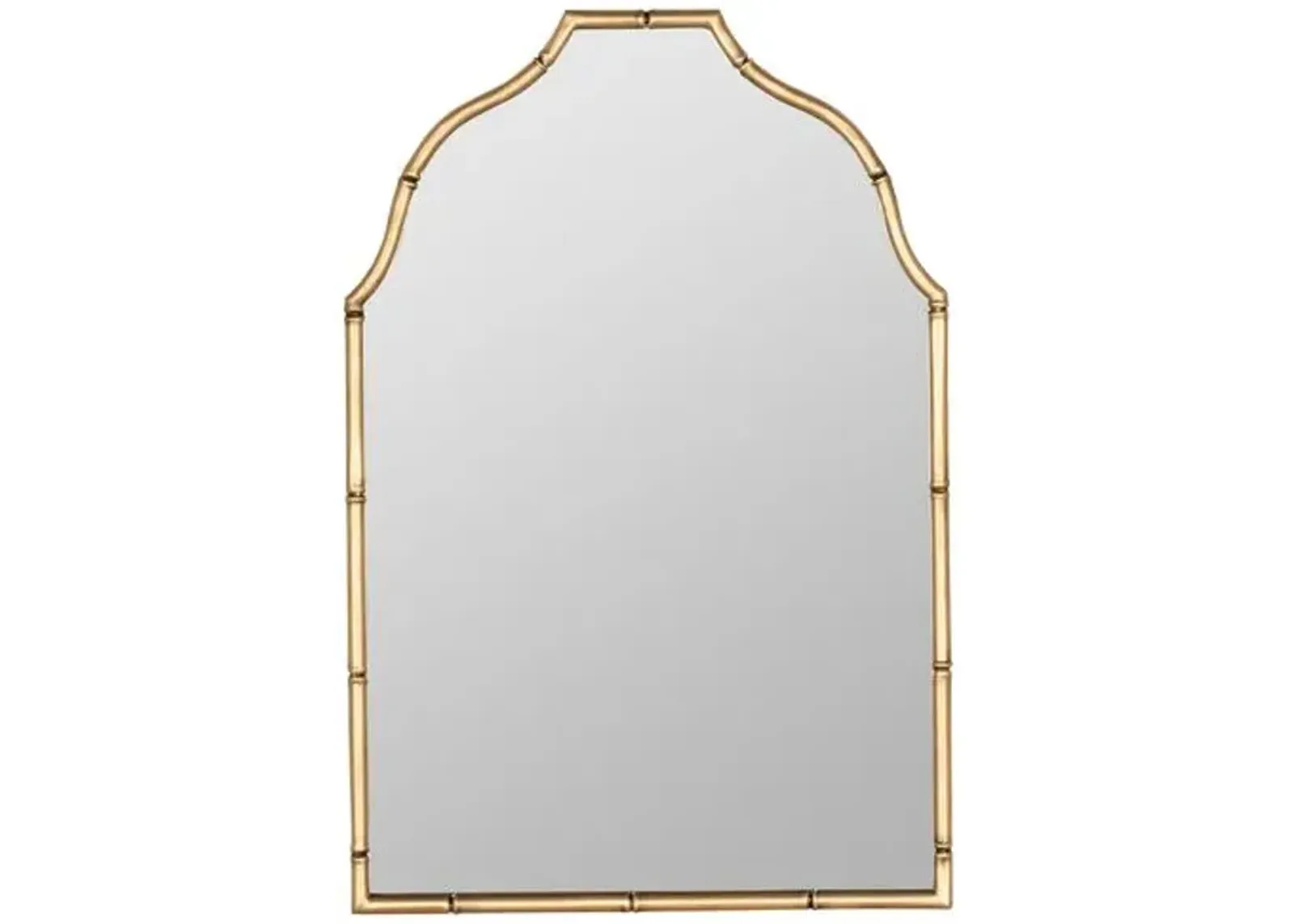 Claire Bamboo Wall Mirror - Gold