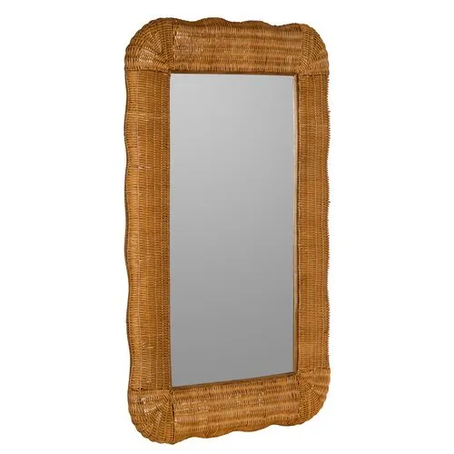 Annie Scallop Rattan Wall Mirror - Natural