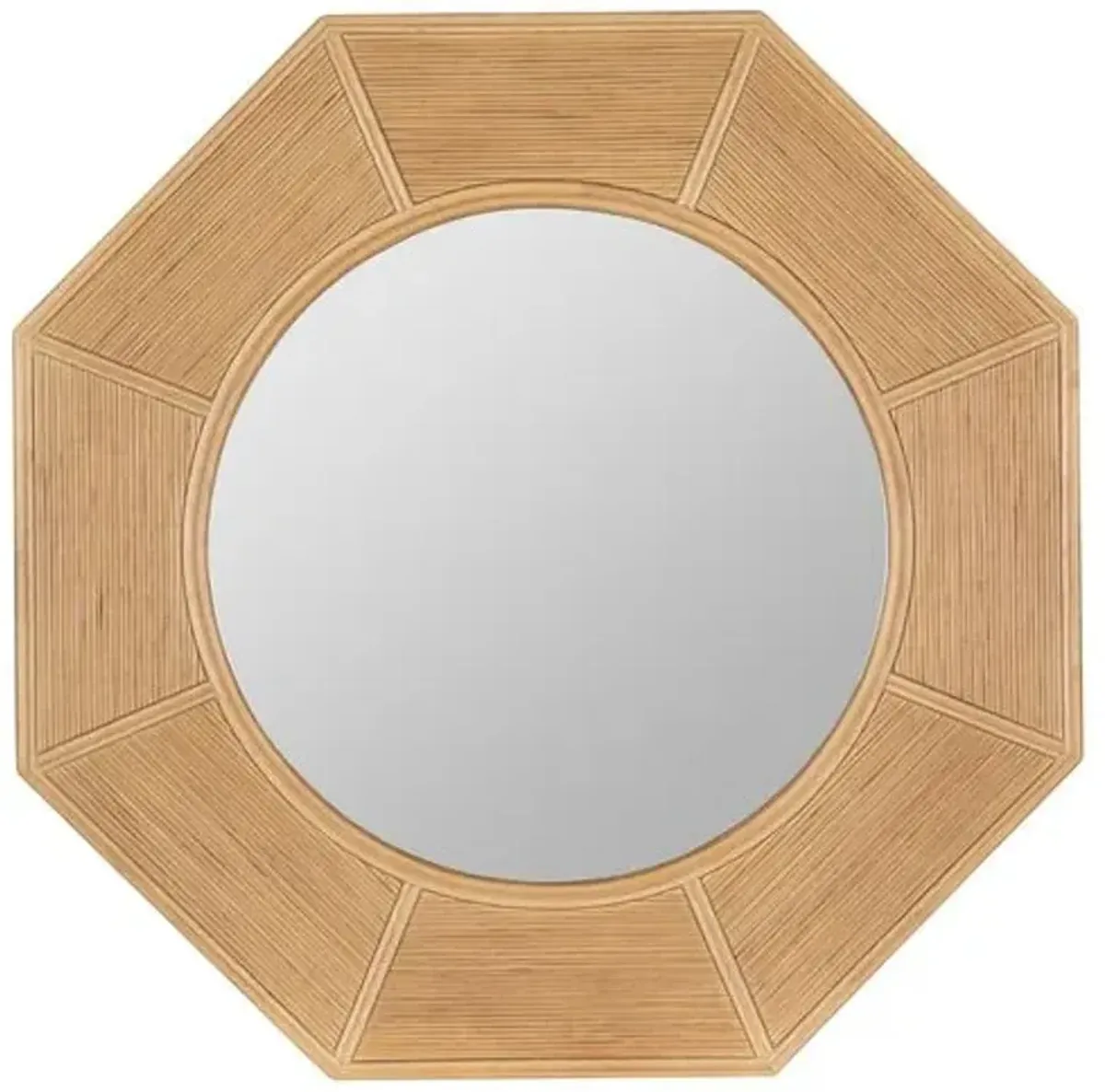 Kira Octagonal Wall Mirror - Natural