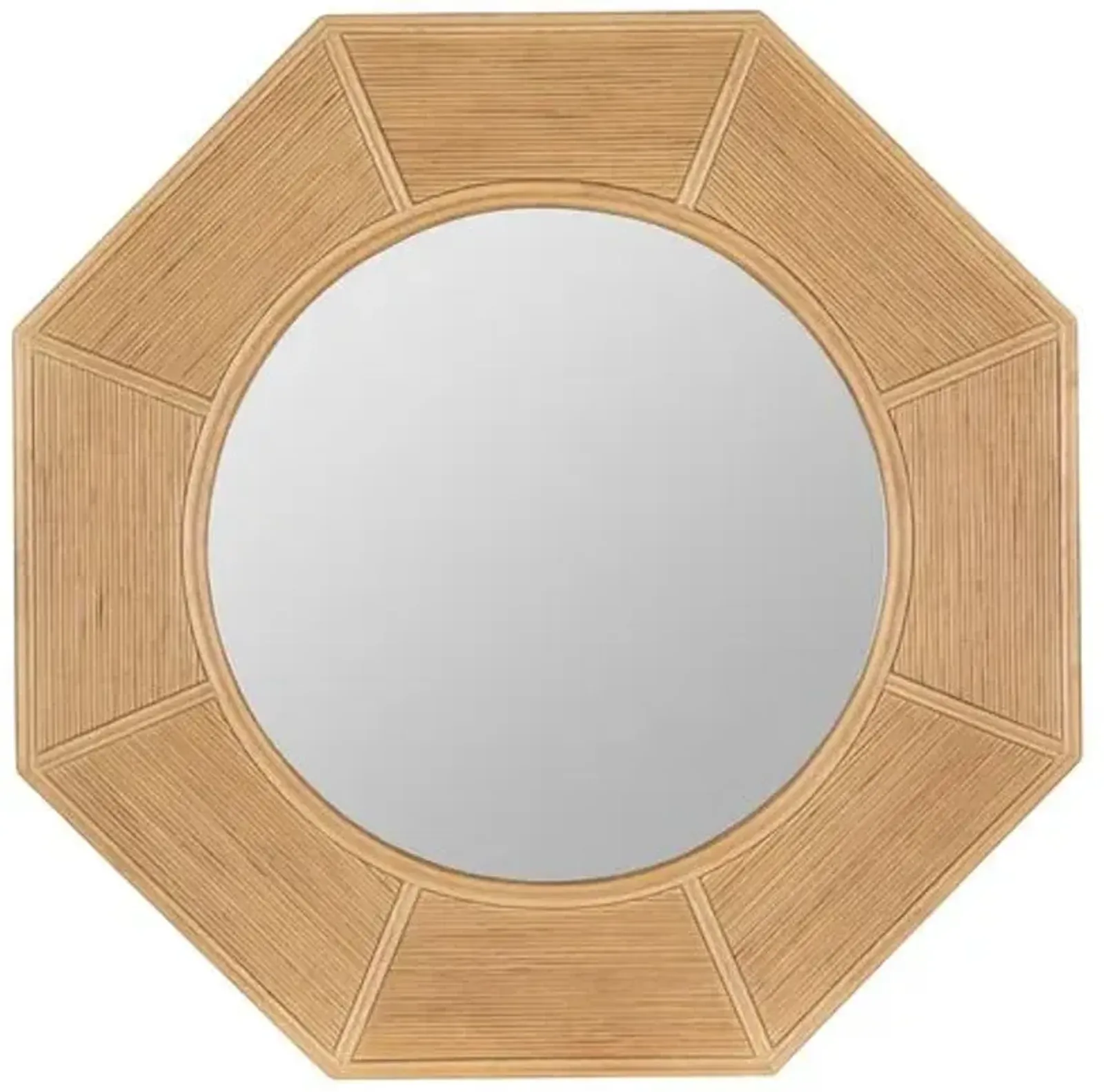 Kira Octagonal Wall Mirror - Natural