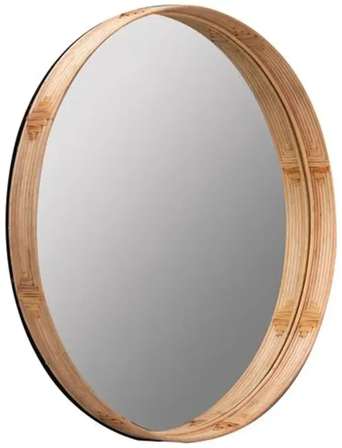 Everett Round Rattan Wall Mirror - Natural