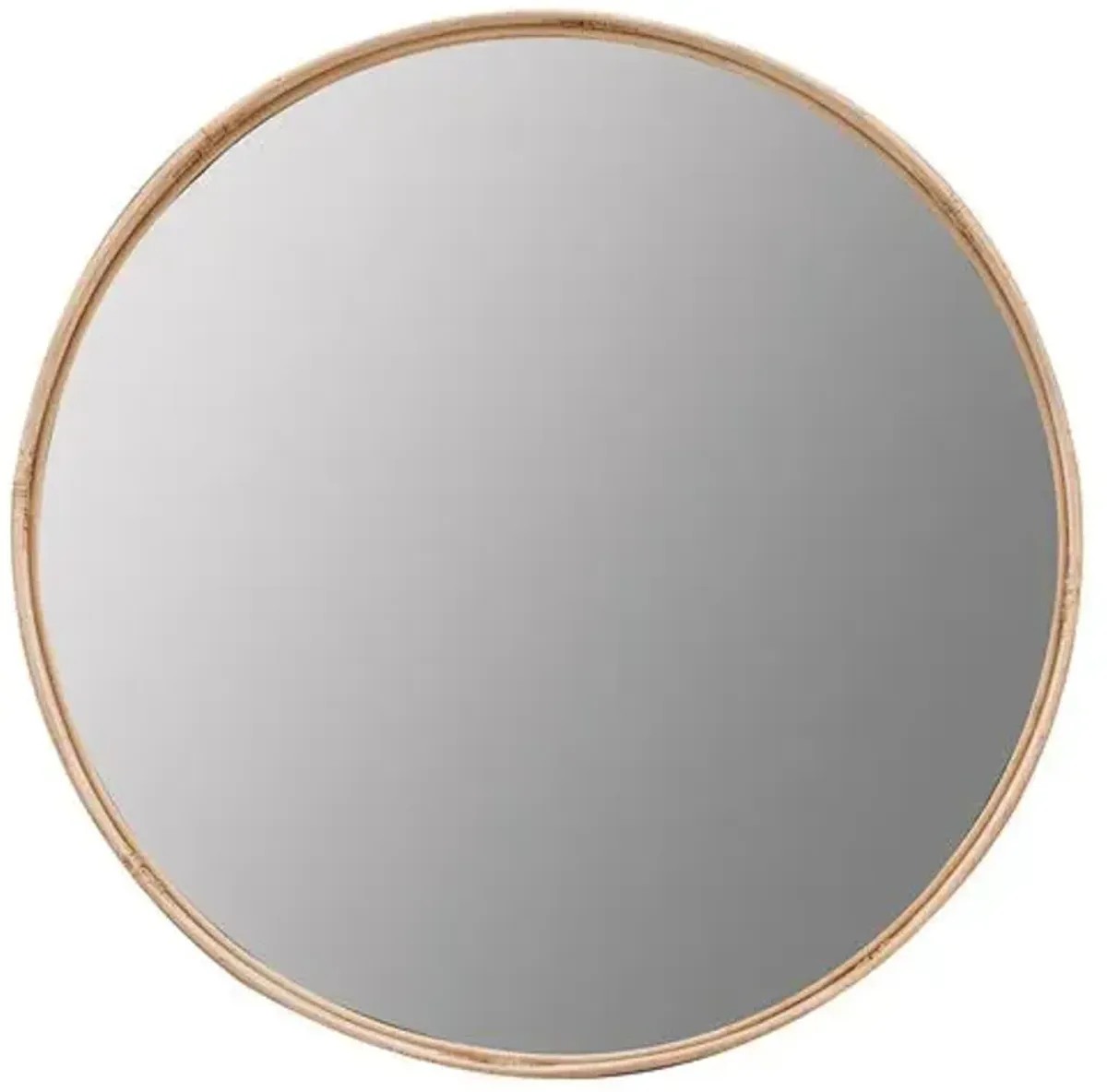 Everett Round Rattan Wall Mirror - Natural