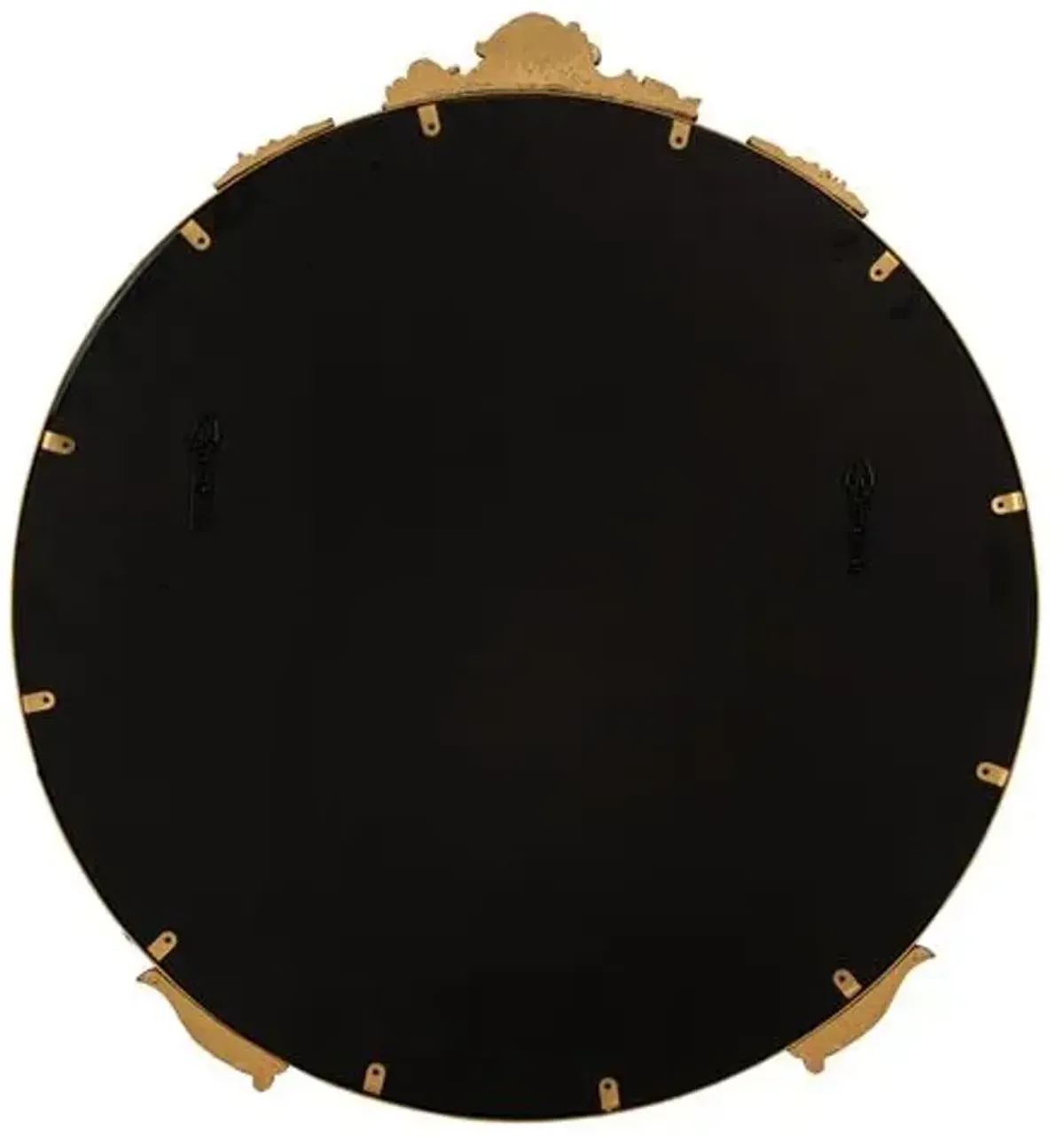 Arabella Round Ornate Wall Mirror - Antique Gold