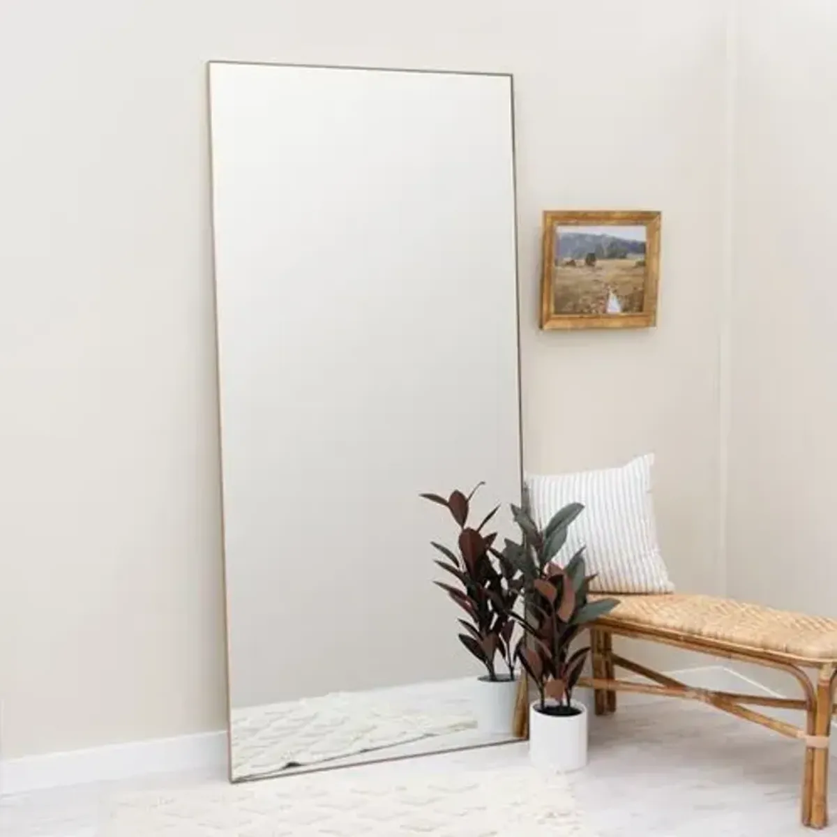 Dallas Floor Mirror - Gold