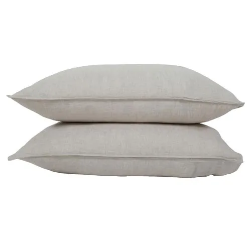 Parker Linen Sham - Pom Pom at Home - Gray