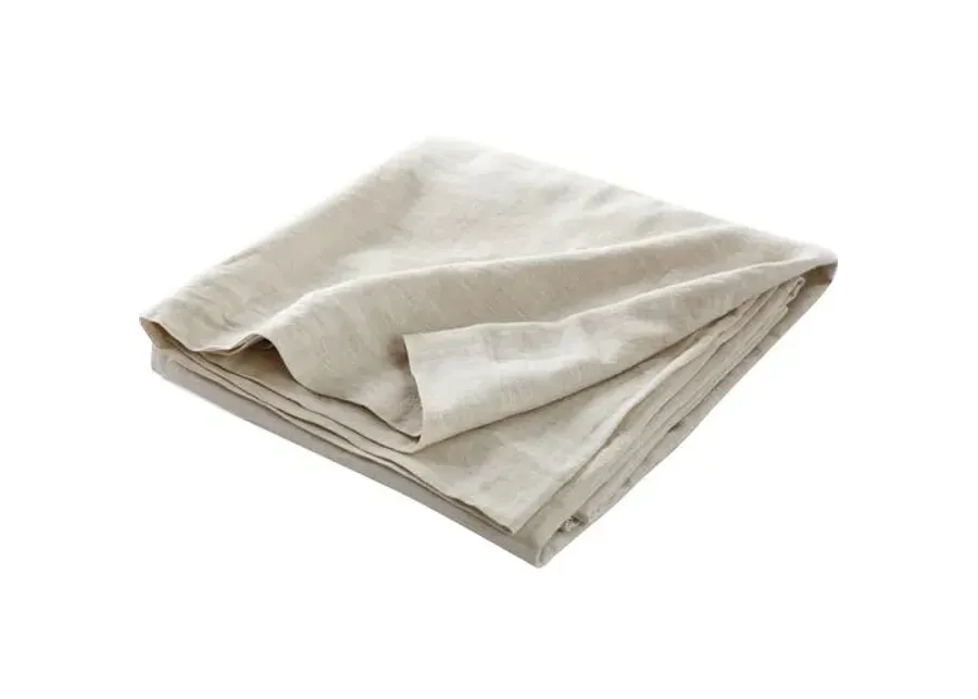 Linen Sheet Set - Pom Pom at Home - White, 300 Thread Count, Egyptian Cotton Sateen, Soft and Luxurious