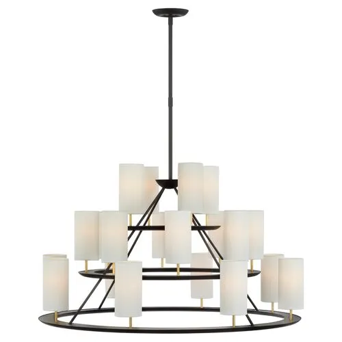 Visual Comfort - Trevi XL 3-Tier Chandelier - Black