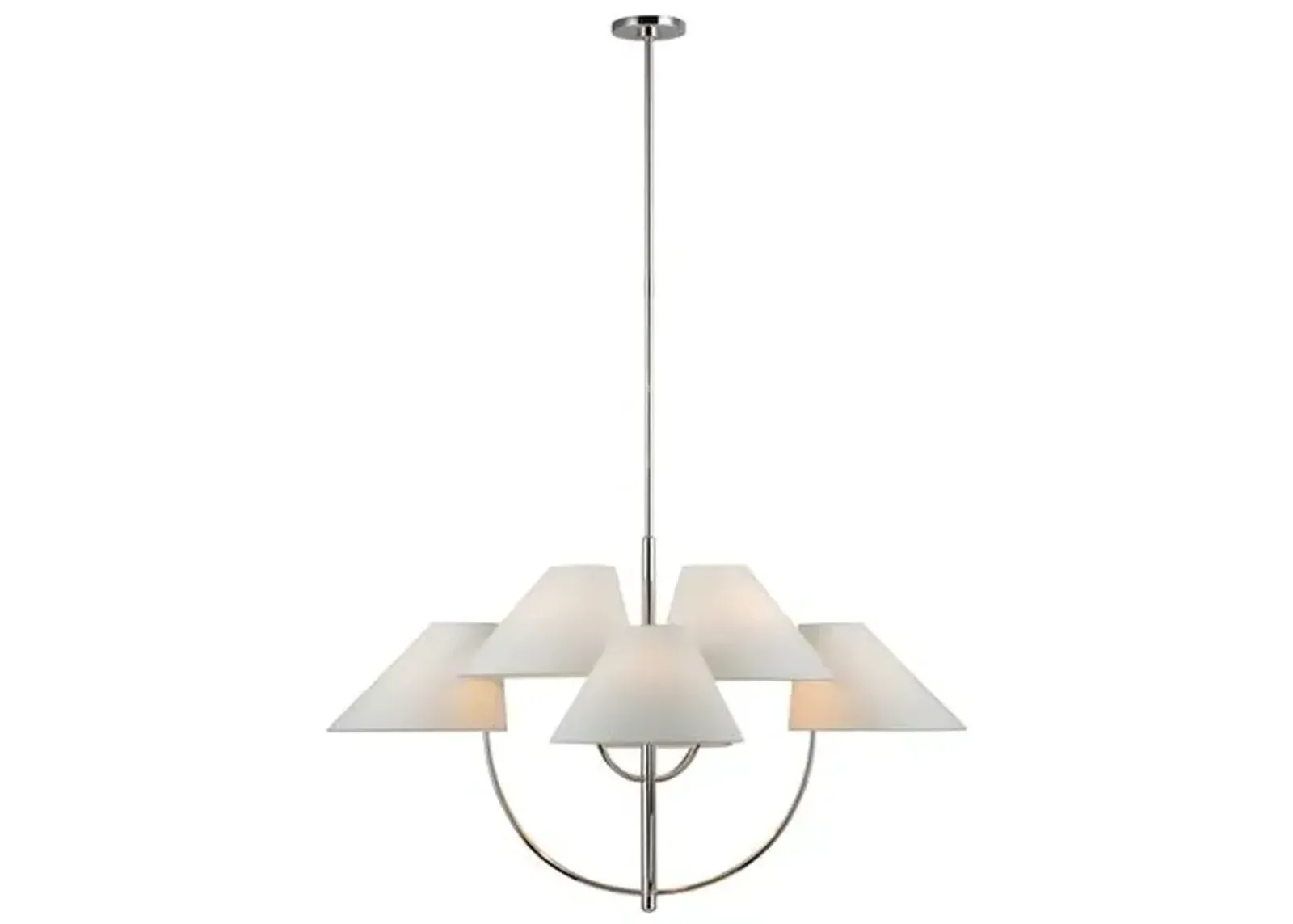 Visual Comfort - Kinsley Large Two-Tier Chandelier - Silver