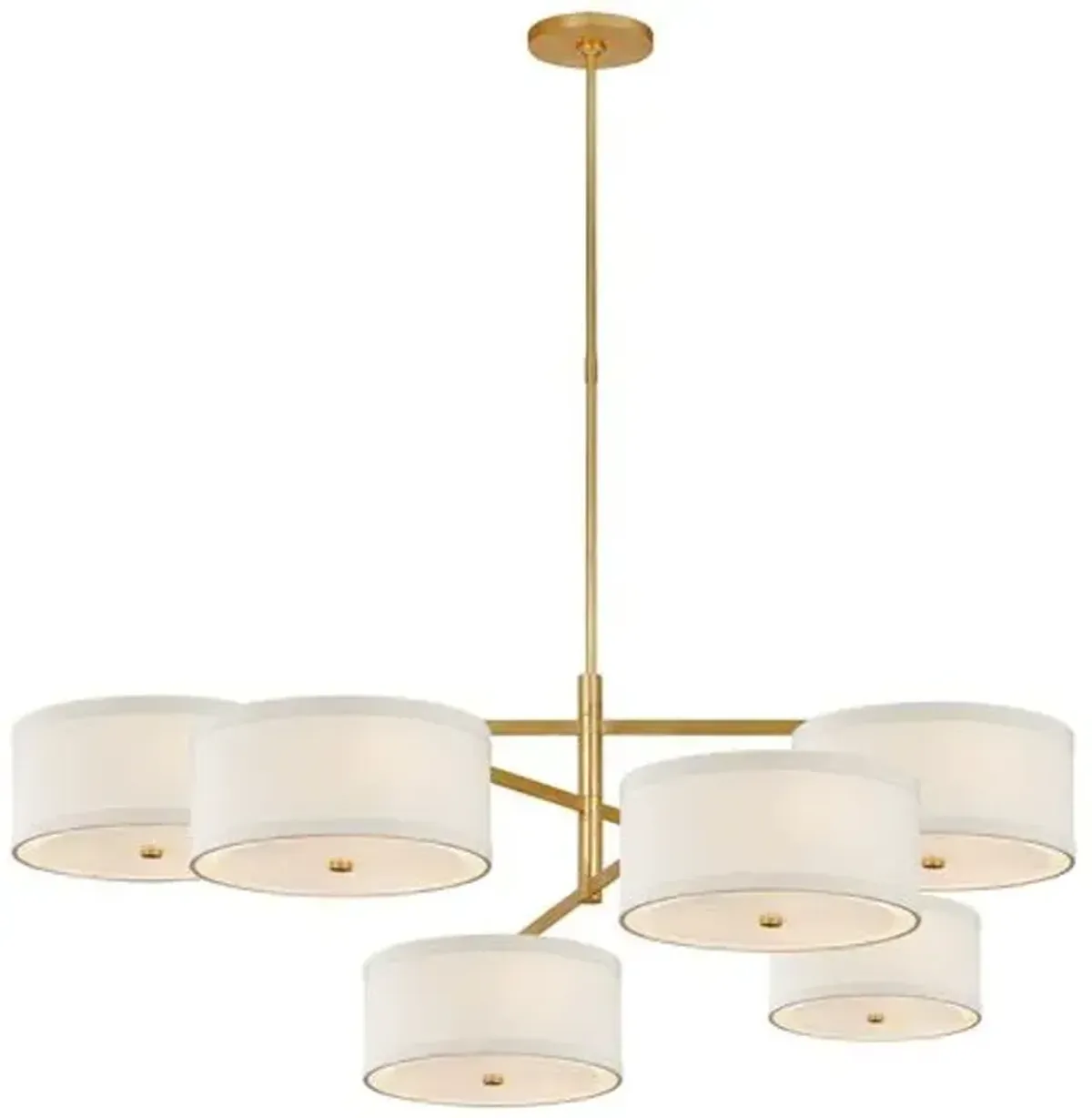 Visual Comfort - Walker Grande Offset Chandelier - Gold