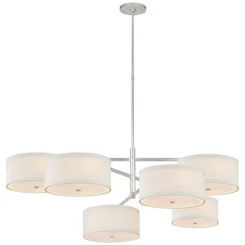 Visual Comfort - Walker Grande Offset Chandelier - Silver