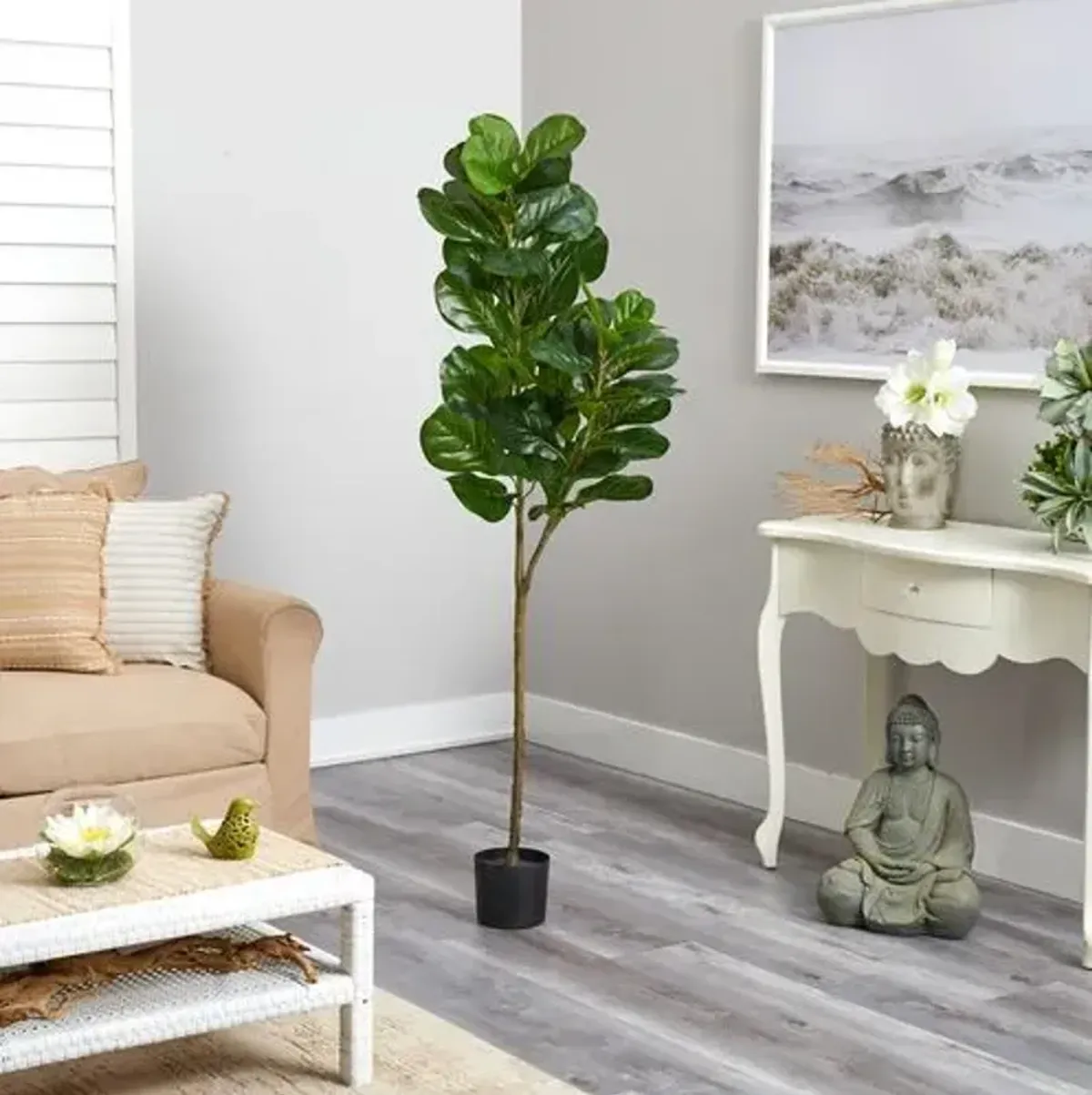 66" Faux Fiddle Leaf Tree - Green